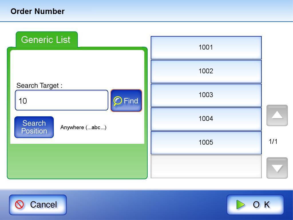 The relevant Order Numbers are looked up from the database and displayed on the scanner panel.