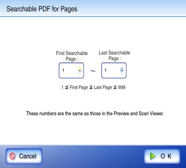 searchable PDF and then whether or not to search on the