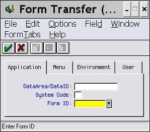 8 Select Window Form Transfer (F8).