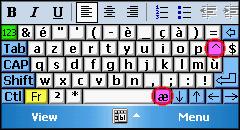 Switching to the numbered keyboard To switch to the keyboard state with digits and additional mathematics symbols tap the green key on the InterKey On-Screen keyboard.