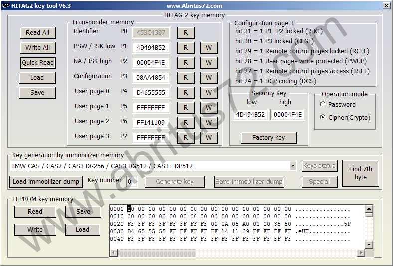 Please before programming of some transponder refer corresponding documents which describes features of transponder.