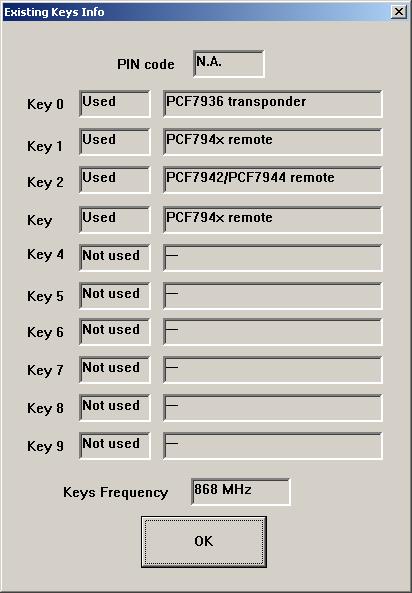 Close the dialog, select the key-position where to program the transponder, put the transponder into the programmer and press Generate key.