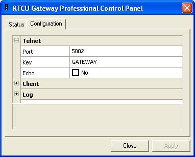 Configuration Configuration of the RTCU Gateway consists of 2 steps; the Gateway and the User interface.