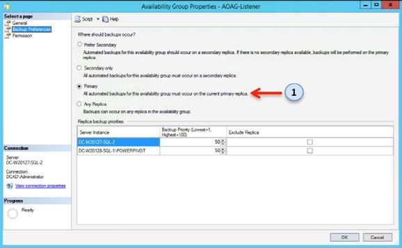 Select the Use last activation preference to select passive copy to avoid backup jobs from running on an active Exchange server as that may slow down other
