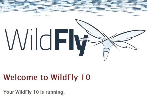 You should see the message: Welcome to WildFly Your Wildfly is Running. Click Administration Console (but no users added yet to access admin).