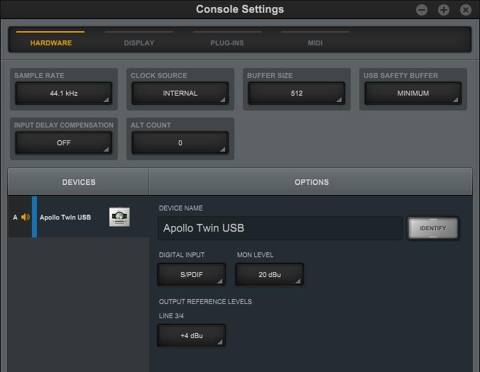 Console Settings Overview Global parameters for Apollo and Console are configured in the Console Settings window. Note: For complete details, see the Console Settings chapter.