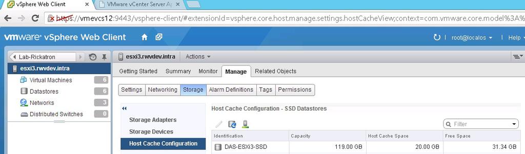 Figure 9 This will enable VMs to be configured to leverage the vsphere Flash Read Cache and each VMDK can be assigned a quantity of this reservation in the vsphere Web Client.