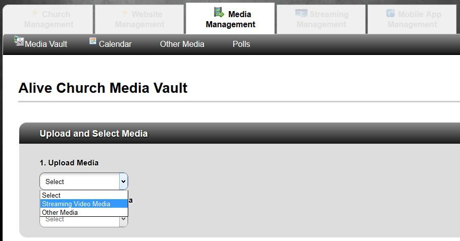 Media Vault Upload * Only Available with Premium Account From your Admin panel go to Media Management to Media Vault to Upload and