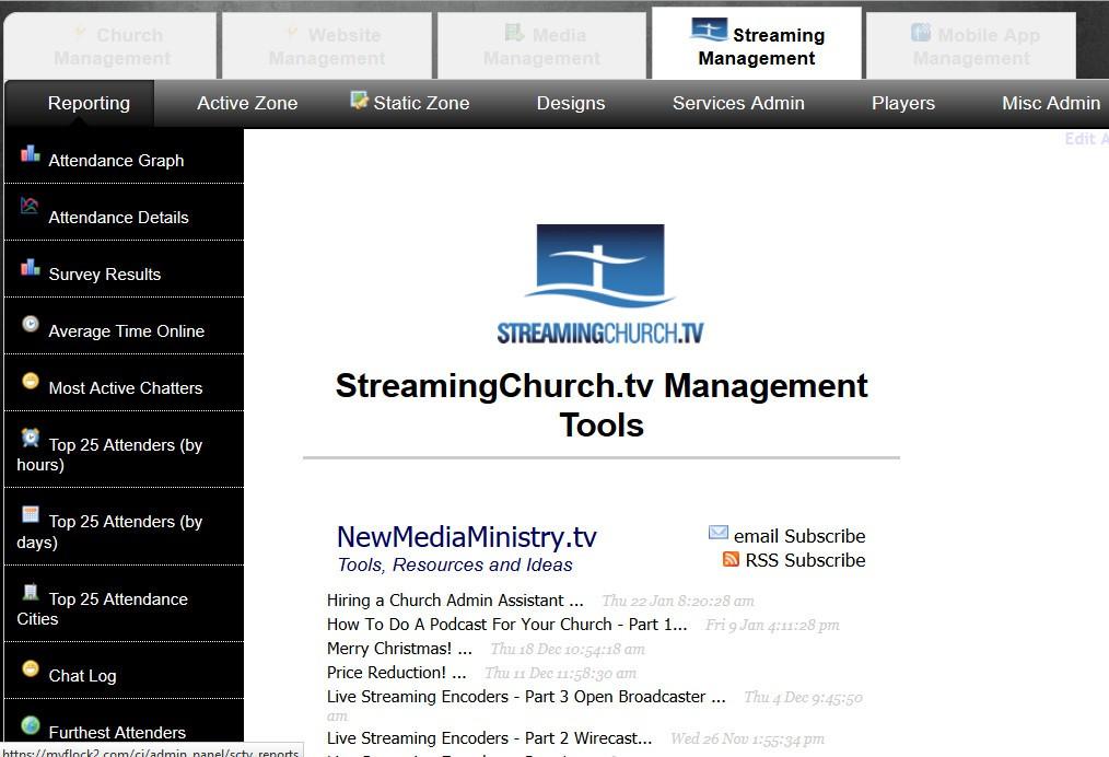 tv Admin Control Panel area anytime and see number of viewers who were online during your service.