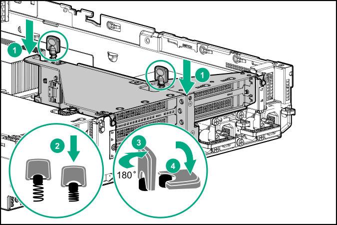 8. Install any expansion boards, if needed 9. Install the tertiary riser cage: The installation is complete.