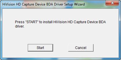 6. You will receive a request to start HiVision HD Capture.