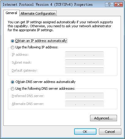 Appendix C Setting Up Your Computer s IP Address 8 Select Obtain an IP address automatically if your network administrator or ISP assigns your IP address dynamically.