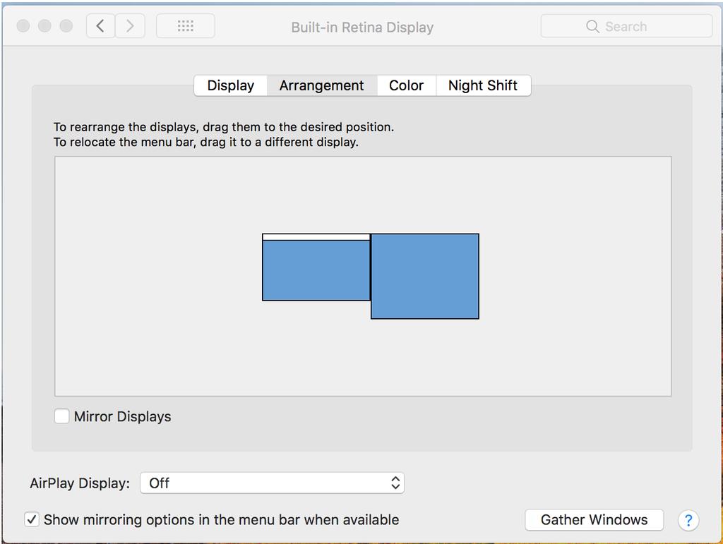 macos 1. Click on the Apple icon in the top left corner of the screen and select System Preferences / Displays. 2.