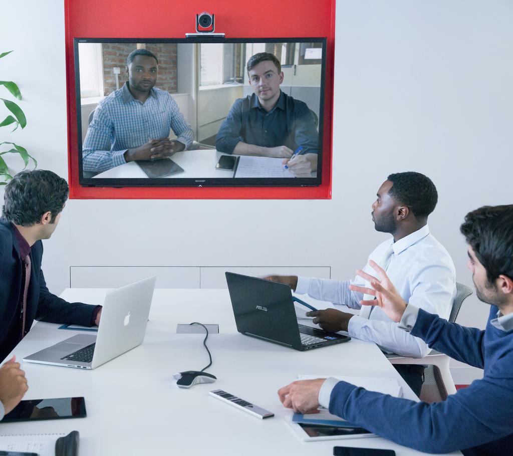 Create a great Skype for Business video experience As we ve seen, laptops and PCs (and mobile devices) enable users to participate in meetings, but they are inappropriate devices for group