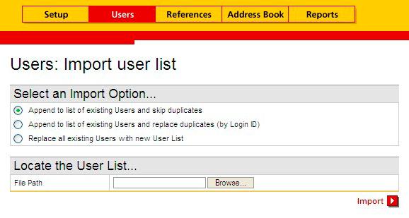 Add the user s first and last name, email address and telephone number 4. Select the DHL Express accounts they may access from the drop-down menu 5.
