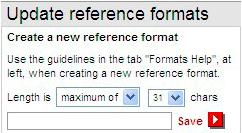 Click Save Formatting Use the table below to format each character position for acceptable entries. Character Equals?
