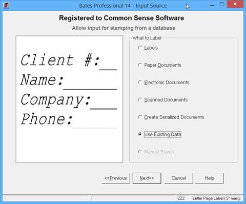 HOW TO MAKE-PRINT CARBONLESS FORMS CONTINUED USE EXISTING DATA This feature separates Bates Professional from all the