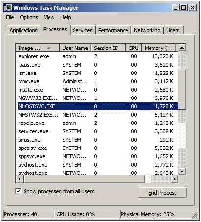The session where the Administrator is logged in is the console session (the session directly on the machine), with the Session ID 1.
