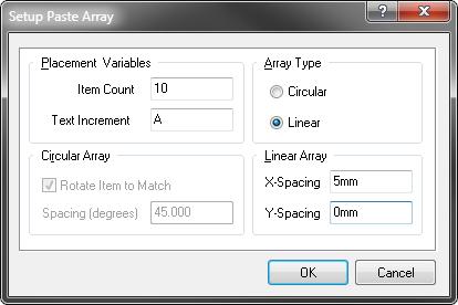 Use the Paste Array feature to automatically define suitable pad designators.