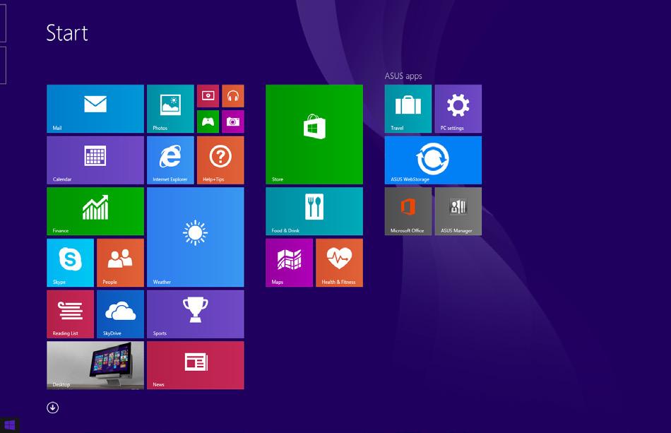 Start button Windows 8.1 features the Start button which allows you to switch between the two most recent apps that you opened.