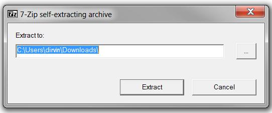 4. Choose where you wish the files to be extracted to on your desktop. Click Extract. 5. Wait for the files to extract.