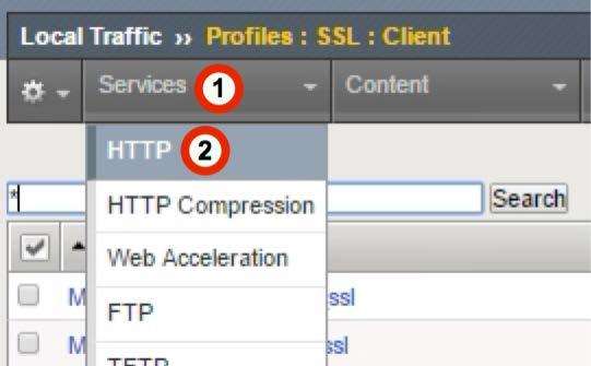 Create an HTTP Profile The next task is to create an HTTP Profile, use the