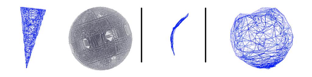 3D Meshes Registration: Application to Statistical Skull Model 103 Fig. 4. Matching a cone (source) toward a sphere (target) (left).