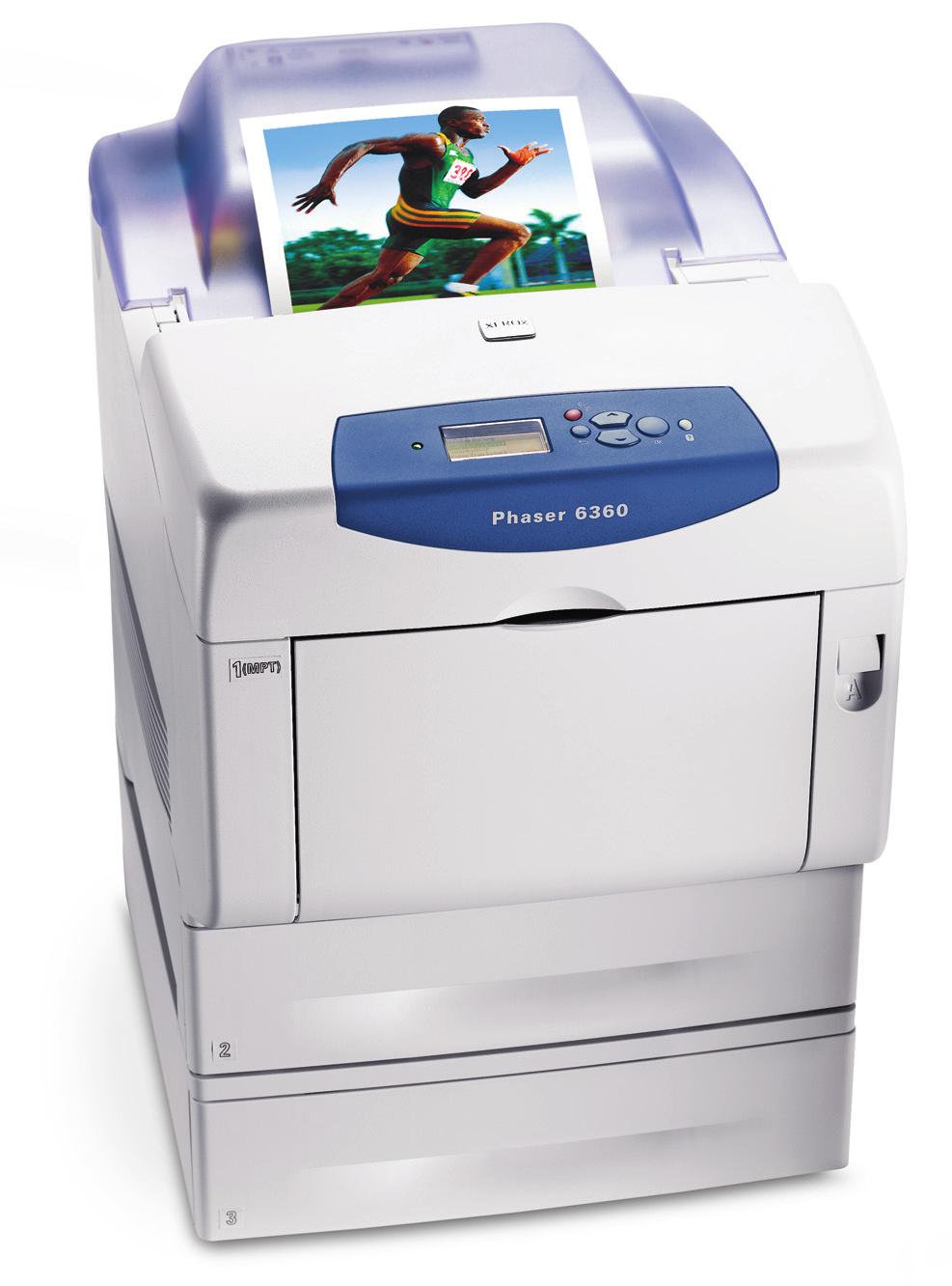 Phaser 6360 Color Laser Printer Setting the standardfor high-performance color laser printers, the Xerox Phaser 6360 leads the industry with best-in-class print speed and exceptional color