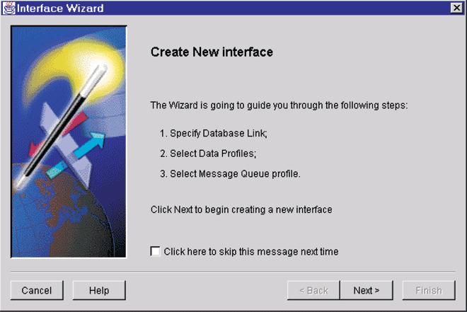 Creating an Interface Profile and Generating a MIP Figure 6 15 Create New Interface Window of Wizard Click Next to begin the Wizard's step-by-step instructions to: Name the interface profile, which