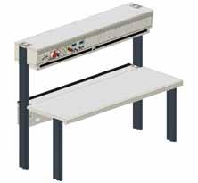 Advantages InForm racks are fitted between the vertical profiles and thus ensure a generous amount of open working table surface.