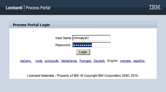 a. Double-click the Lombardi Process Portal links on the desktop. b.