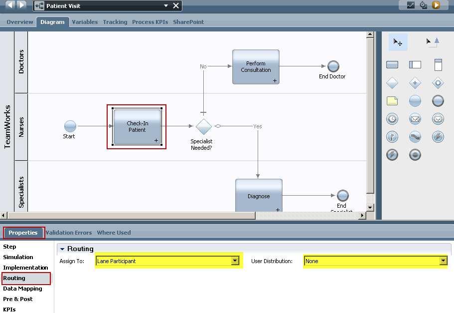 c. Take a look at how Routing was setup for Patient Visit: i. ii. iii. iv. v.
