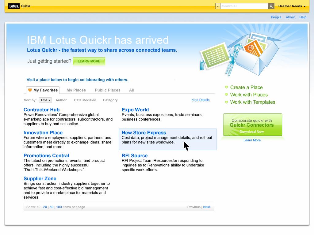 Access Lotus Quickr from an