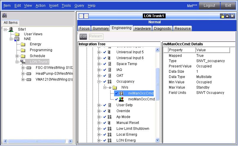 Figure 53: Engineering View (Details Screen) 4. Click Edit. The fields that are editable from this screen are shown in a box with a line border. 5. Make the desired changes, click Save, and close the screen.