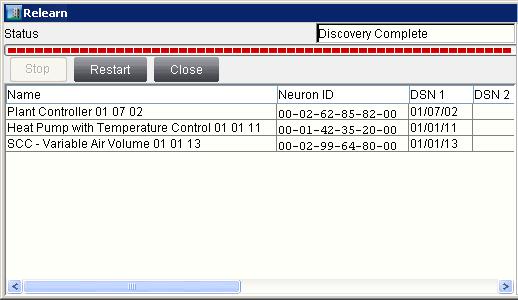 Click Restart (Figure 56) to complete the discovery.