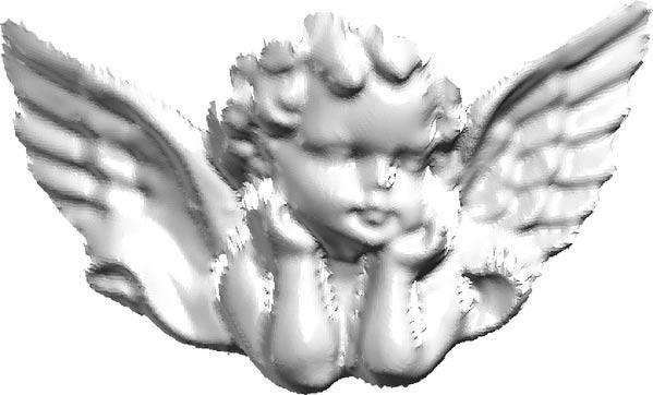 Figure 5: A angel model. Top: original model.