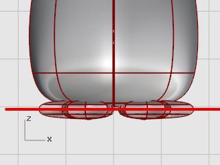 In the Front viewport, use the CutPlane command to make a