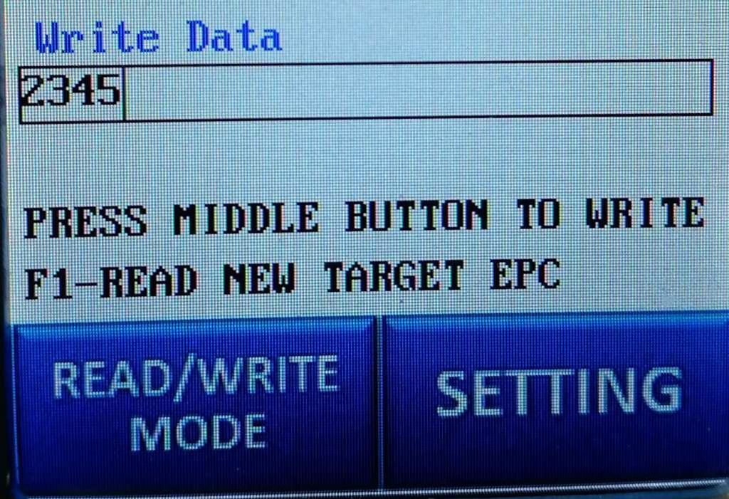Read a tag in Read Single Tag mode, then press F2 to pass the EPC of that tag to Write Tag mode 3.