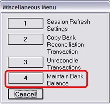 Copying Transactions To copy a transaction: Click Misc on the toolbar, and select option 2 Copy Transactions. The Copy Bank Reconciliation Transaction dialog displays.