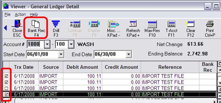 Adding Transactions Transactions can be added to the Bank Reconciliation viewer from Accounts Payable, Payroll, General Ledger, or manually.