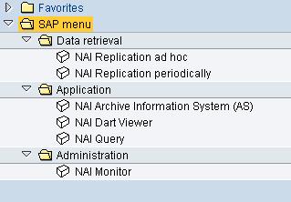 2. Settings / Customizing: The settings are made in the NAI area menu, see diagram 6. To do this, enter transaction /N/PBS/NAI in the SAP Easy Access menu. Diagram 6: Area menu for PBS NAI 2.1.