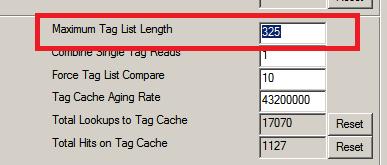 6. Change the Maximum Tag List Length parameter setting to 325. 7. Select OK from the System Parameter dialog. The dialog will close. 8. Exit from the WinCC Configuration Studio. 9.