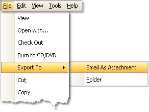 Exporting as Email Attachment You can export your documents as email attachment