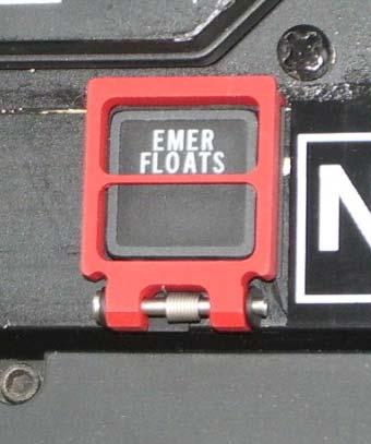 Takeoff (For A109E, S Only) Prior to takeoff over water, ensure that the EMER FLOATS switch is in the armed position (ARMED legend illuminated on the switch) as shown