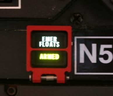 (All Configurations) Check that the amber FLOATS ARMED message is displayed on the primary EDU caution panel.