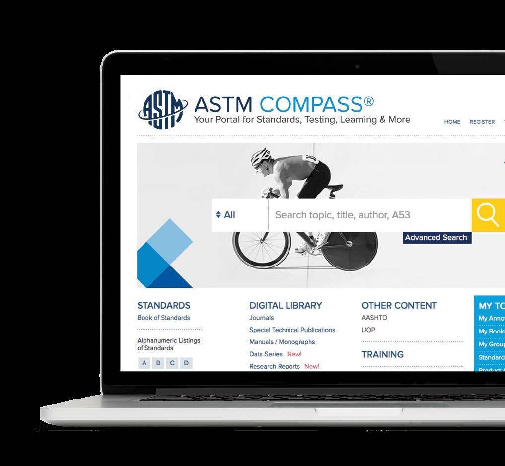 ASTM Compass Your Portal for Standards, Testing, Learning & More Quick Reference Guide Thank you for subscribing to ASTM Compass an easy-to-use solution for accessing, managing and sharing technical