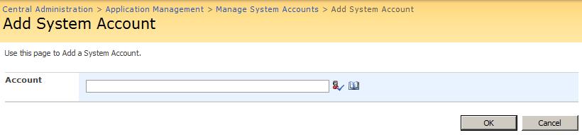 To remove a system account, click on the "x" image beside the account under the "Remove" column.