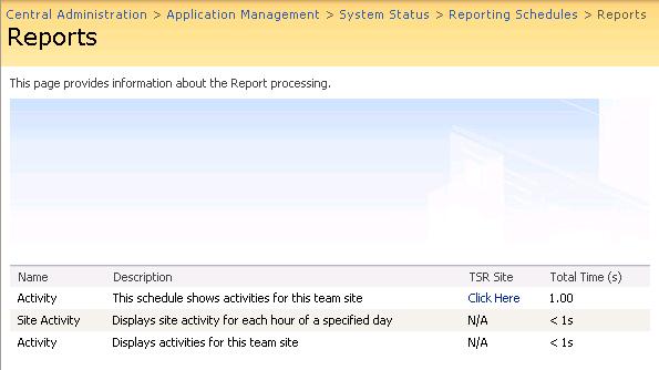 2.15 Reports Processing Drill Down This page provides information about the Report Processing This is a more detailed view of a selected report