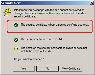 Appendix Certificate Trusted The certificate is now trusted: When you click View Certificate, you can see