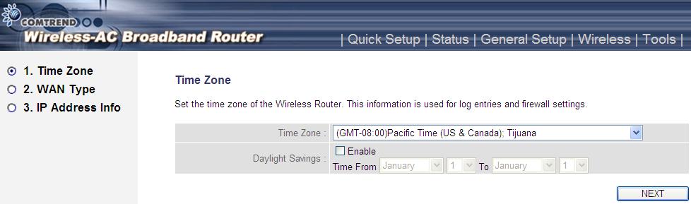 2-3 Using Quick Setup This router provides a Quick Setup procedure, which will help you to complete all the required settings you need to access the Internet in a very short time.